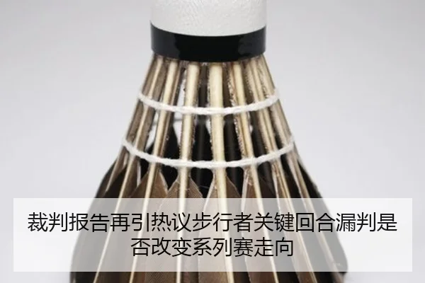 裁判报告再引热议步行者关键回合漏判是否改变系列赛走向